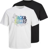 T-shirt Homme JACK&JONES JCOMAP SUMMER LOGO TEE SS CREW 2PK MP - Taille M