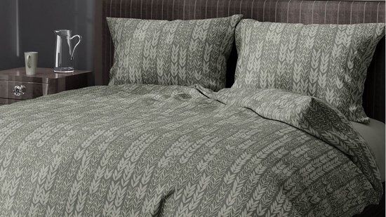 Housse de couette Romanette Barley - Double - 200x200/220 cm - Vert nordique