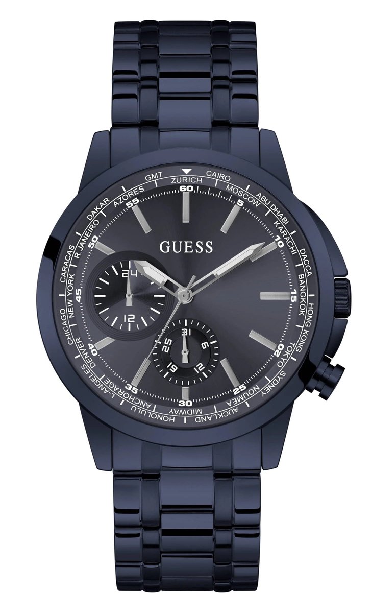 Guess Spec GW0490G4 Horloge - Staal - Blauw - Ø 44 mm