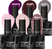 Mylee Gel Nagellak Set 6x10ml [Runway Collection] UV/LED Gellak Nail Art Manicure Pedicure, Professioneel & Thuisgebruik - Langdurig en gemakkelijk aan te brengen