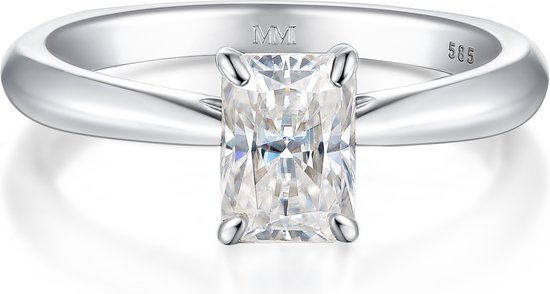 Lustra - Radiant Solitair Moissanite Ring - 0.7 karaat