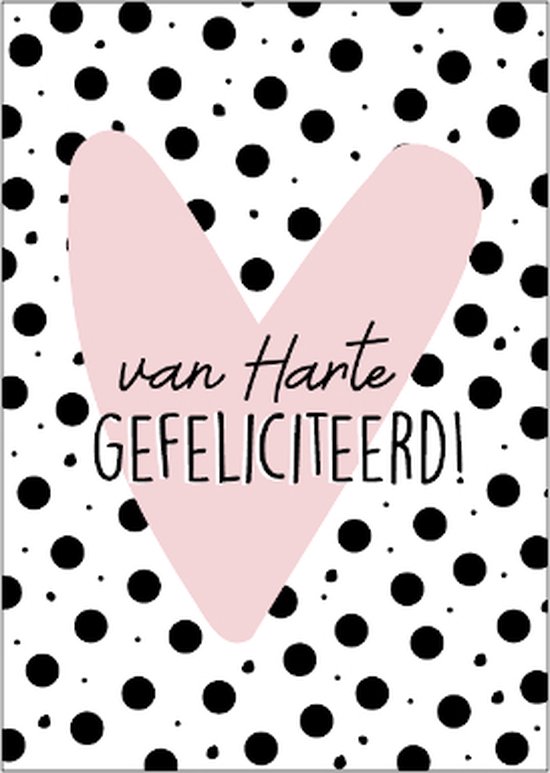 Ansichtkaart Van Harte Gefeliciteerd Bol 