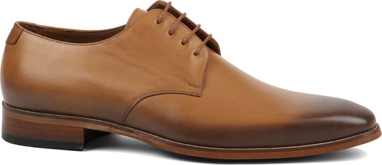 Suitable - Herenschoen Leer Cognac - Schoenmaat - Leer Heren Veterschoenen