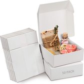 Kurtzy Coffrets Cadeaux Hobby Witte (Paquet de 50) - Taille de la boîte 12 x 12 x 5 cm - Présentations faciles à assembler Boîte à cadeaux - Fêtes, anniversaires, mariages, vacances