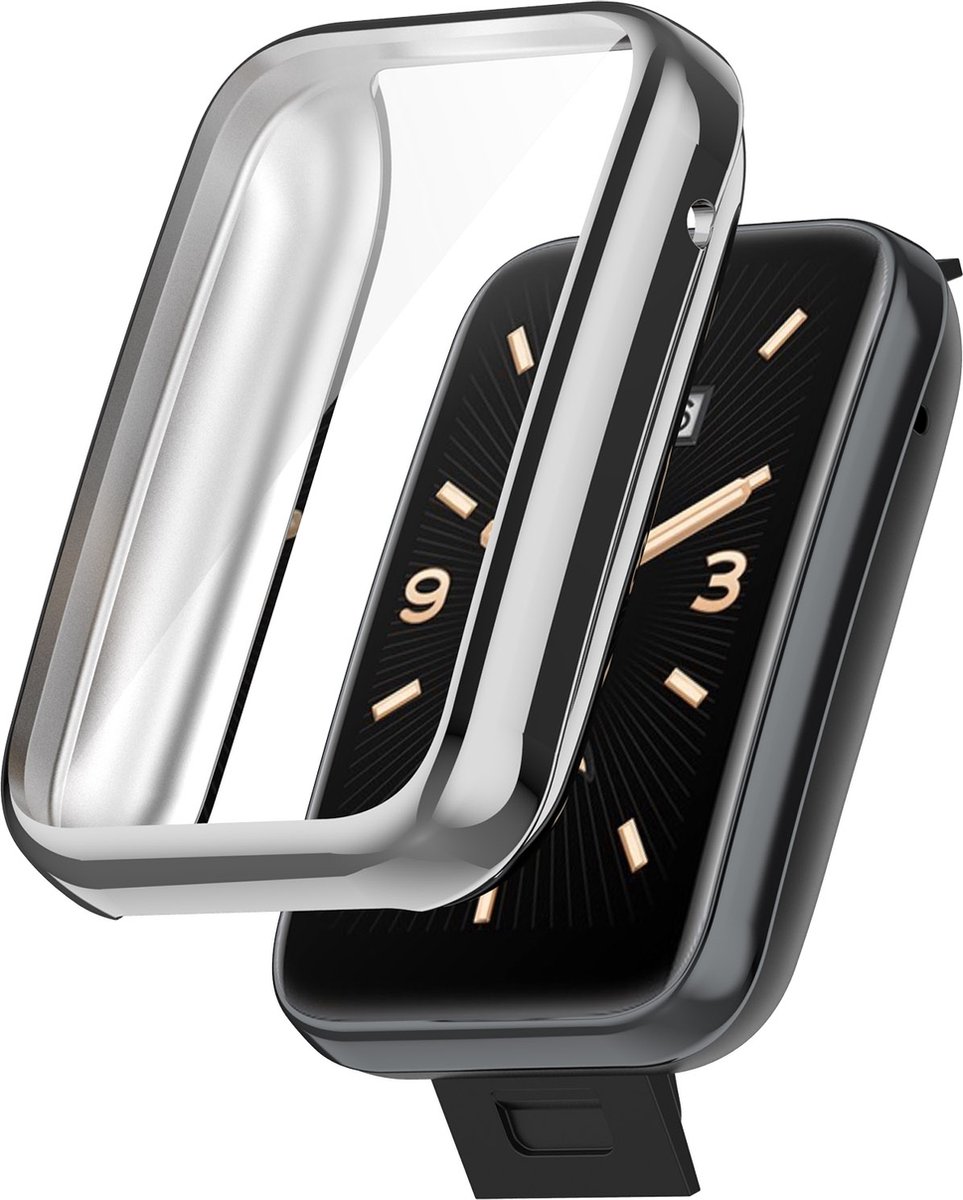 By Qubix - TPU case - Zilver - Geschikt voor Xiaomi Mi Band 7 Pro - (volledig beschermd)