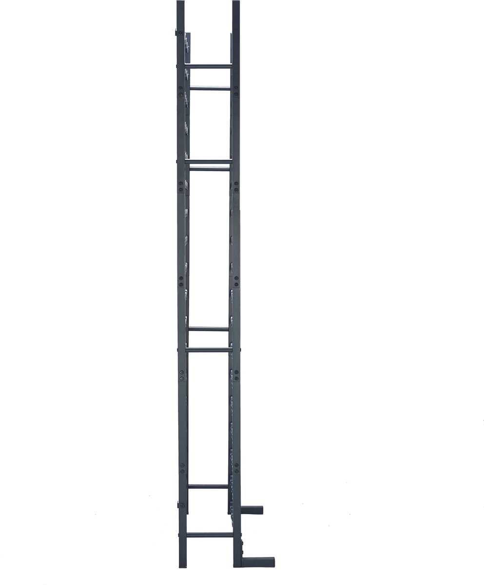 Lendo Online Wijnrek voor 64 flessen 45x20x160cm (LxBxH) Wijnkast - Wijnfleshouder - Wijnopslag met kurkentrekker Zwart Poedercoating Metaal Staal Flessenrek Industriële stijl – foto 3