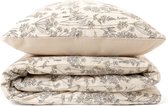 HOMLA Parure de lit en coton Possa, literie en coton, literie douce et confortable, couverture moelleuse, literie pour canapé, lit, minimaliste - couleur beige 200 x 220 cm