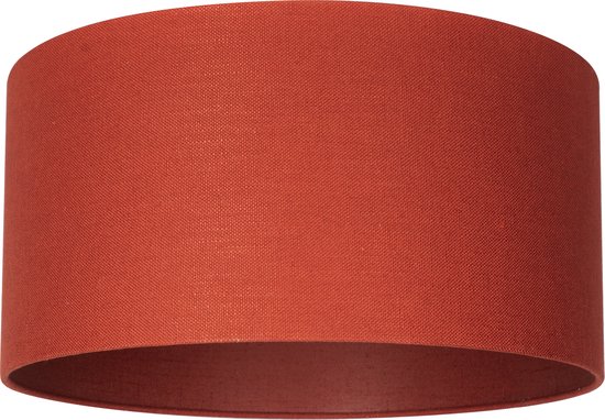 Tissu abat-jour Milano - rouge orangé Ø 50 cm - hauteur 25 cm