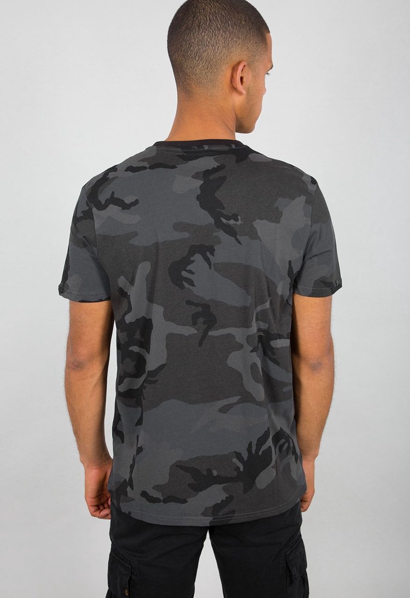 Alpha Industries Basic T-Shirt Black Camo-XS