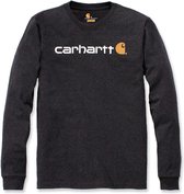 Carhartt Herren T-Shirt Core Logo T-Shirt L/S Carbon Heather-XL