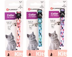 Flamingo Minou - Halsband Katten - Kittenhalsband Minou 15/22cm 10mm Assortiment - 1st - 128400 - 1st
