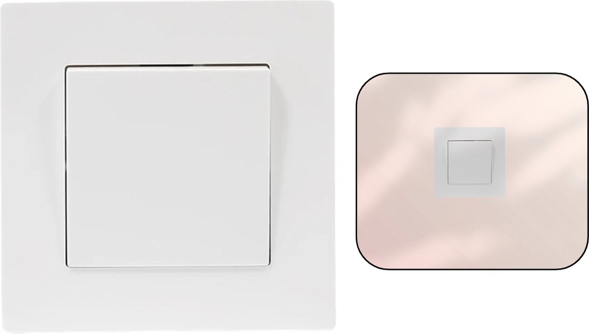 PD® - Wandcontactdoos - Schakelaar - Stopcontact schakelaar - Inbouw - WCD - Wit