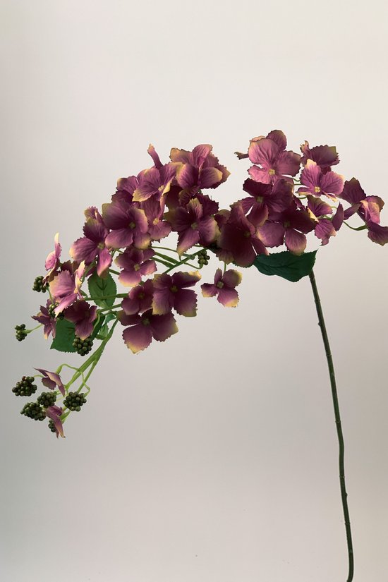 Zijden kunstbloem Hortensia | Roze | Lengte 60 centimeter