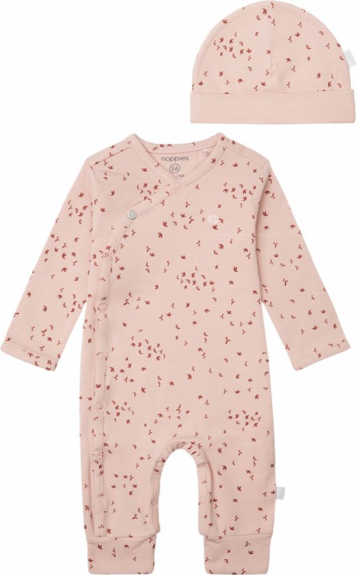 Foto: Noppies kledingset 2delig boxpak nuuk muts navar rose smoke maat 44