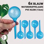 Waterdruppelaar Blauw Set van 6 Stuks voor Planten – Waterdruppelaar Klein (13cm) – Automatisch Watergeefsysteem voor Kamerplanten – Planten Watergever met Druppelsysteem