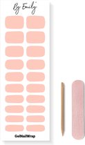 By Emily® Gel Nail Wraps & Gellak Stickers - Pink Lemonade - Nagelstickers - Gel Nagel Folie - DIY Manicure - Langhoudende Nail Art - UV LED Lamp Vereist - Trendy Designs - SpringNails- Lente - Nagels Inspiratie - Veilig voor Nagels - 20 Stickers