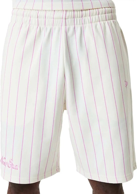 Pinstripe Shorts Off White Pink Kledingmaat : L