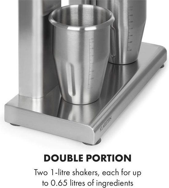 Kraftpaket II Pro dubbele milkshake mixer proteïneshake 160W rvs van Royal Catering — afbeelding 4