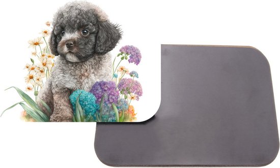 Aimant avec impression | 5x7cm | Cadeau | Aimant de réfrigérateur | Caniche