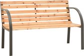 The Living Store tuinbank - houten - kinderen - 81 x 38 x 56 cm - Chinees vurenhout en staal - montage vereist
