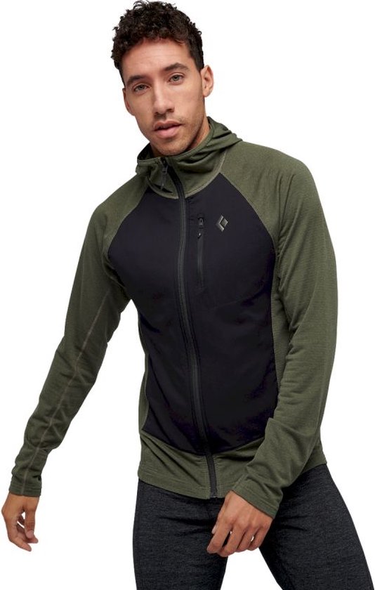 Black Diamond Coefficient LT Hybrid Hoody - Fleecevest - Heren Tundra / Black XL