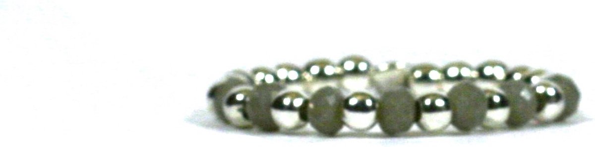 Heaven Eleven - 925 Zilver ring - lichtgrijs stenen - one size fits all