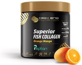 High end Nutrition | Superior Marine vis collageen | Orange Mango | 350gr 35 servings | 10g collageen per serving | Supplement | Nutriworld