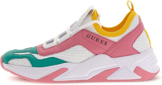 Guess Geniver2 Baskets pour femmes Basses Femme - White Pink - Taille 38