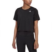 Adidas Fast Crop T-shirt Met Korte Mouwen Zwart S Vrouw
