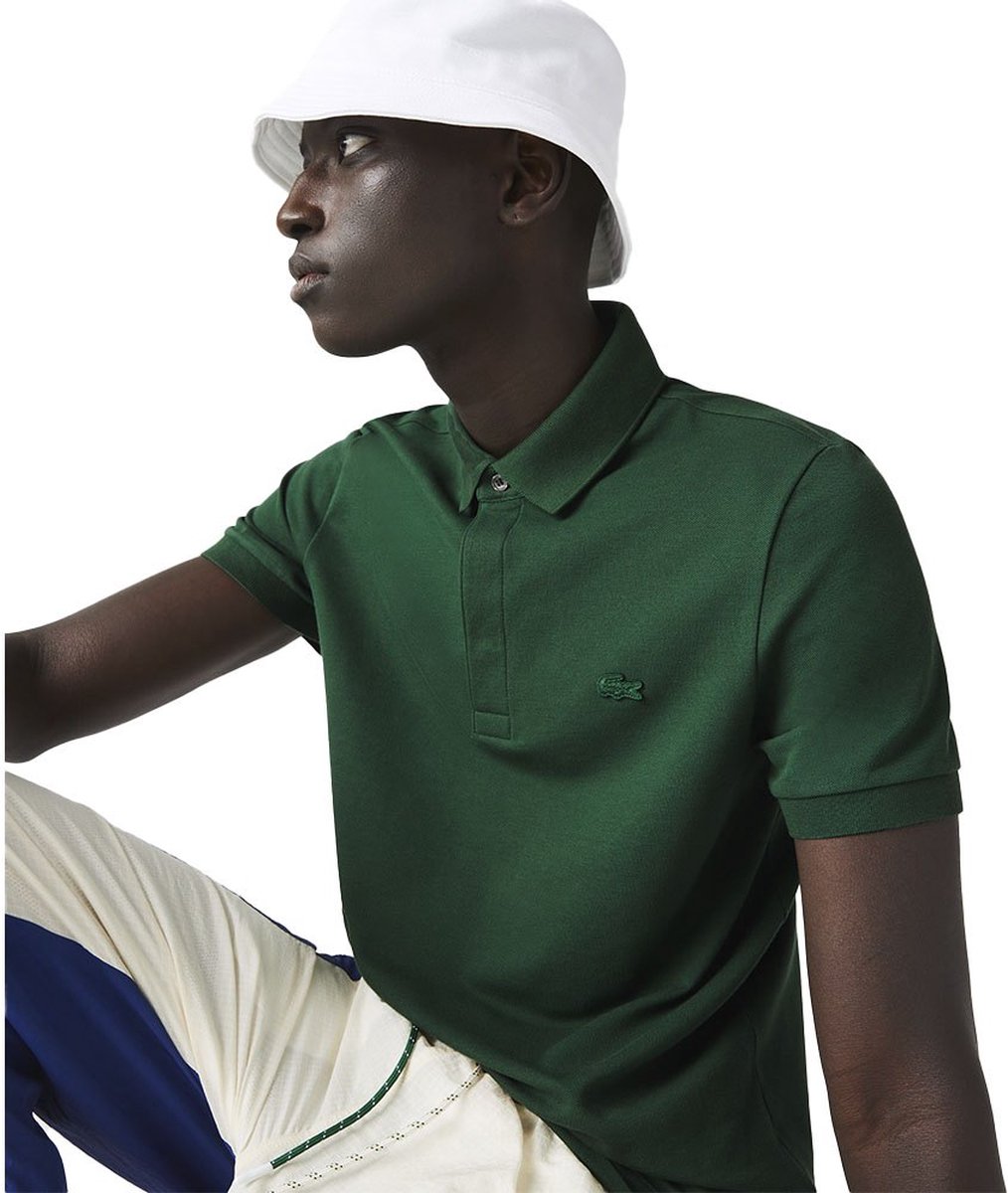 Lacoste Paris Regular Fit Stretch Cotton Piqué Poloshirt Met Korte Mouwen XS Man Groen