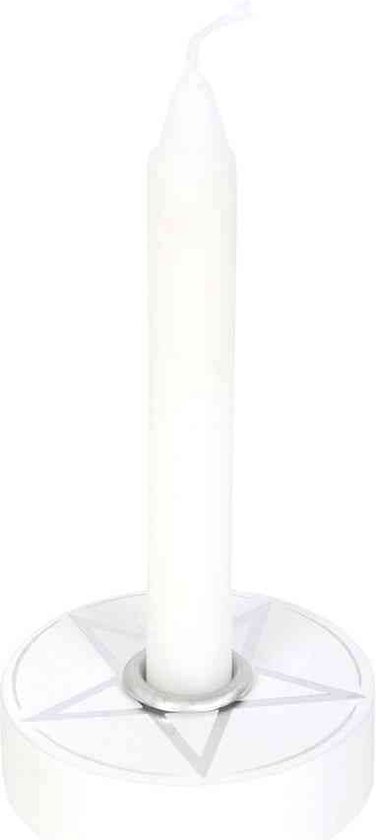 Witte Pentagram Kandelaar voor Spreuken