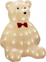 Konstsmide Teddybeer - 3D kerstfiguur - Wit - 38cm hoog - IP44