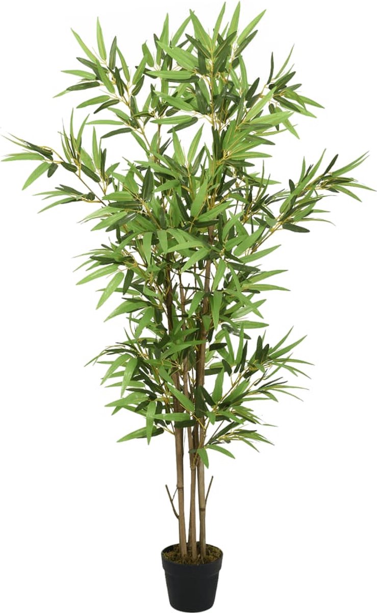 vidaXL Kunstplant - bamboe - 828 - bladeren - 150 - cm - groen