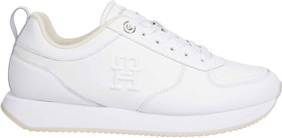 Tommy Hilfiger - Dames Sneakers Casual Leather Runner - Wit