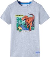 vidaXL-Kindershirt-dinosaurusprint-92-grijs