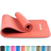 Tunturi NBR Yogamat Anti Slip - Fitnessmat Extra dik & zacht - Sportmat - 180x60x1.5cm - Incl Trainingsapp - Rose Goud