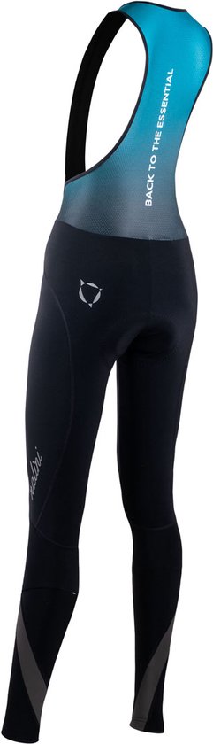 Nalini - Femme - Cuissard long à Bretelles - Cuissard d'hiver avec chamois - Cuissard Thermo - Zwart - NEW ROAD WR LADY BIB TIGHT - XXXL