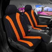 Autostoelhoezen voor Toyota RAV4 5. 2019 in pasvorm, set van 2 stuks Bestuurder 1 + 1 passagierszijde N - Serie - N705 - Zwart/oranje