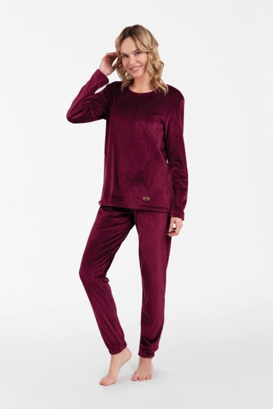 Italian Fashion Akara hoogwaardig huispak Velours Pyjama Dames Lange Mouw Lange. bol