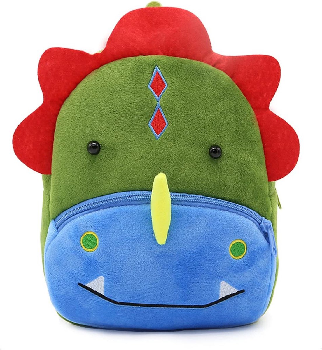 BoefieBoef Dinosaurus Kinder Rugzak - Zacht Pluche Peuter-Kleuter Dieren Rugtas - 80-120 cm 0-5 jaar - Ergonomisch & Wasbaar - Baby Backpack - Jongen of Meisje - Cadeau Verjaardag, Sinterklaas & Kerst - Gymtas, Schooltas, Boekentas & BSO - Groen