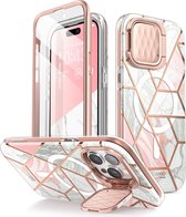 Cosmo Geschikt Voor iPhone 15 Pro Mag Case met Screen protector - Marmer