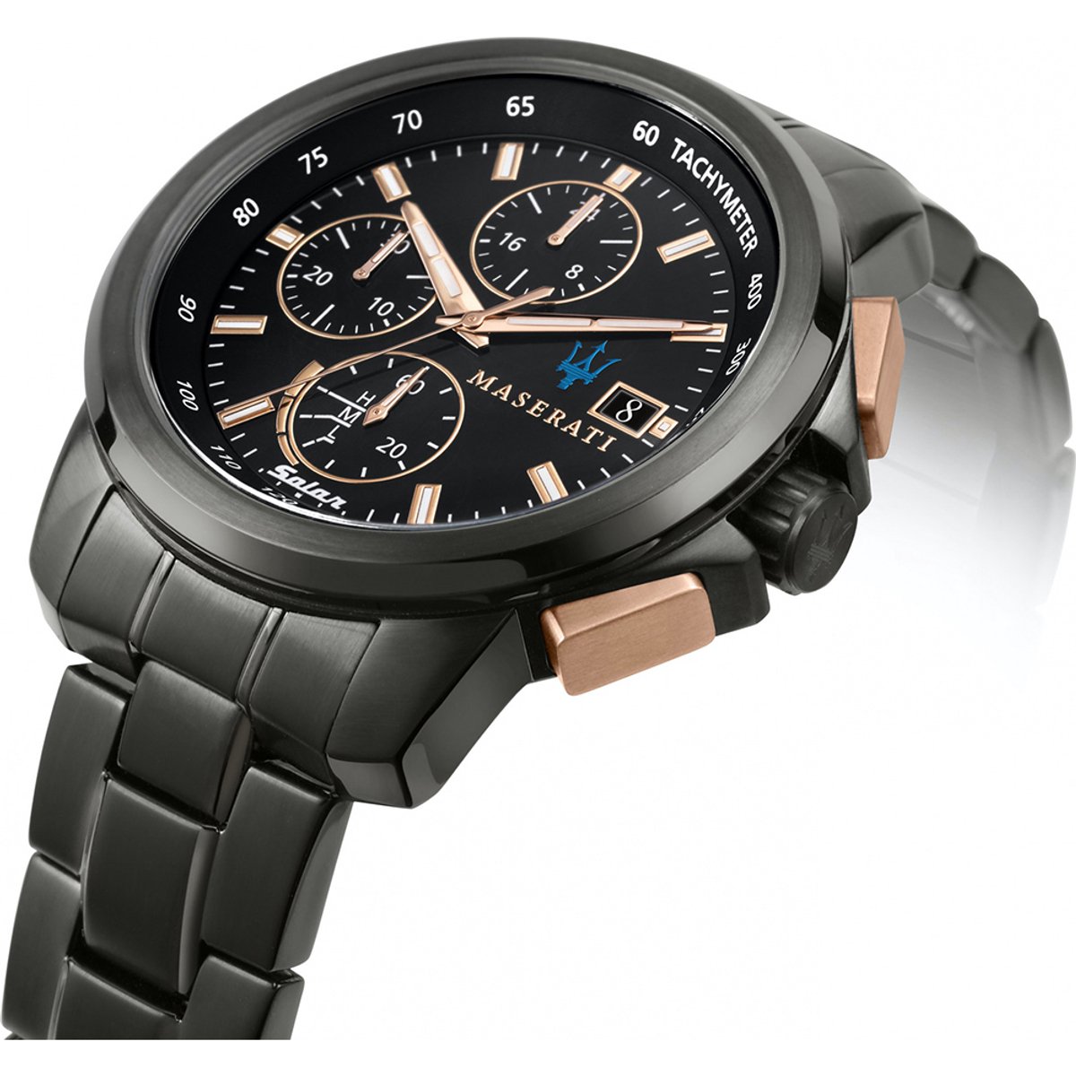 Maserati - Heren Horloge Successo Solar R8873645008 - Zwart - Ø 44mm