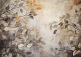Fotobehang - Herfst - Bladeren - Natuur - Oranje - Herfstkleuren - Vliesbehang - 208x146cm (lxb)