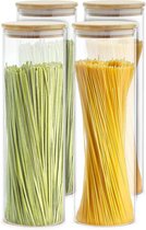 Boîtes de conservation pour spaghetti lot de 2 - hermétique avec couvercle - passe au lave-vaisselle - hauteur 30 cm