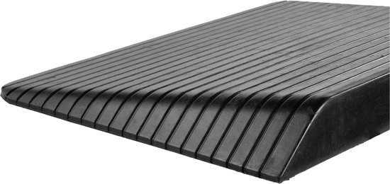 VEVOR Rubber stoeprandoprijplaten voor auto's, zwaar belastbaar, 33000 lbs, capaciteitsdrempelhelling, 6,6 cm hoge kabelafdekking, brughelling, voor het laden van dok, garage, stoep (1-kanaal, 1