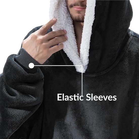 Oversized hoodie, fleece enorme draagbare deken voor vrouwen en mannen ‎27.8 x 21.5 x 7.4 cm
