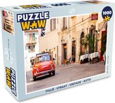 Puzzel Italië - Straat - Vintage - Auto - Legpuzzel - Puzzel 1000 stukjes volwassenen