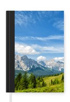 Notitieboek - Schrijfboek - Alpen - Bergen - Gras - Notitieboekje klein - A5 formaat - Schrijfblok
