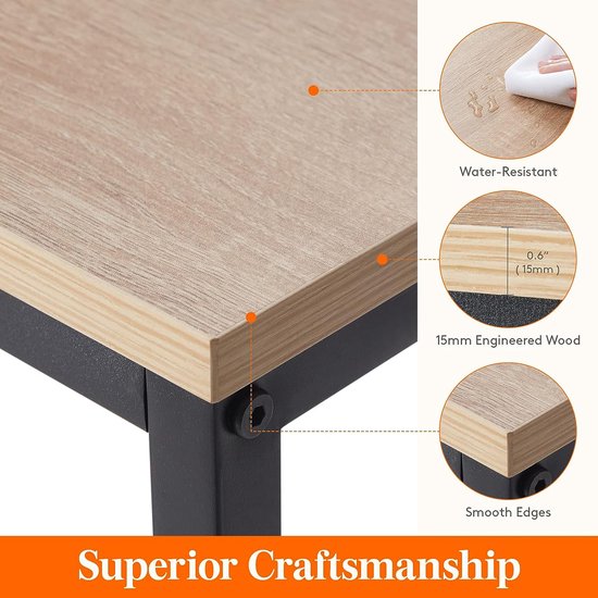 Smalle consoletafel voor thuis woonkamer decor slank ontwerp 15 cm diepte hoge bank bijzettafel ingang tafel gang tafel achter bank tafel 100 * 15 * 75 cm zwarte kleur