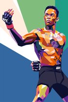 Israel Adesanya Poster | UFC | MMA Poster | Stylebender Poster | 61x91cm | Kickboxer Poster | Wanddecoratie | Muurposter | Pop Kunst | Sport Poster | Geschikt om in te lijsten